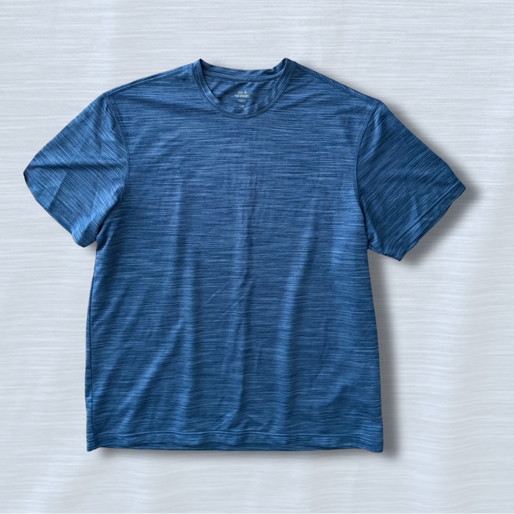 Haggar Men's Heathered Blue Short Sleeve Tee